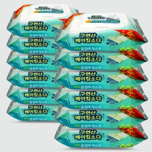 구연산베이킹소다 프리미엄 중형 20매입x12팩 도톰한 일회용 물걸레 청소포 3M 밀대