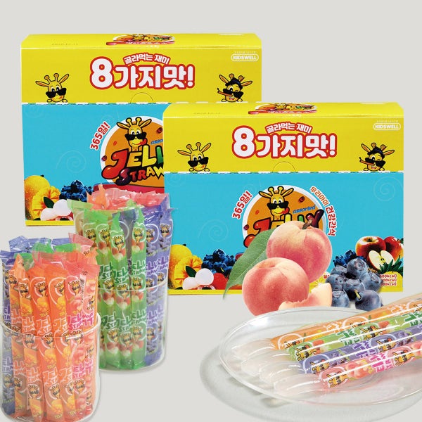 젤리스트로우 8가지맛 1544g1+1 과일젤리 젤리스틱