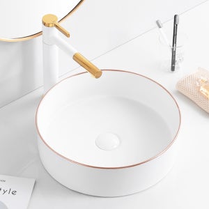 골드 탑볼 세면대 탑볼형 도기 세면볼 사각 원형 CBT01