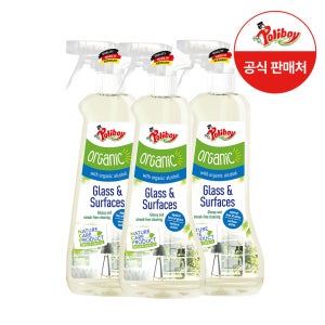폴리보이 오가닉 유리 거울 세정제 500ml 3개 욕실 유리창 자동차 청소 물때 클리너