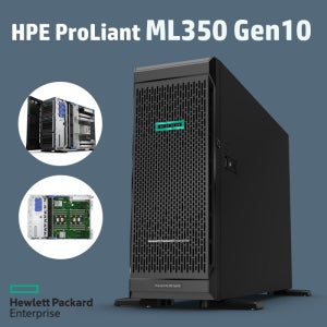 (P11051-371) HPE ML350 Gen10 4210 2.2GHz 10C 1P 16GB-R P408i-a 8SFF 1x800W RPS Svr + 1TBx2