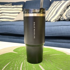 오슬로 스텐 리볼브텀블러 600ml 대용량벤티사이즈 보온 보냉 빨대