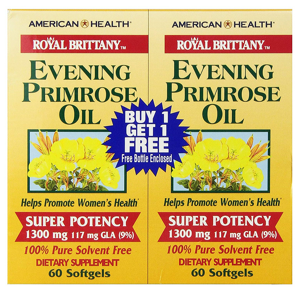 American Health Evening Primrose Oil 아메리칸헬쓰 달맞이꽃 종자유 <b>감마리놀레산</b> GLA 1300mg 60정 4팩