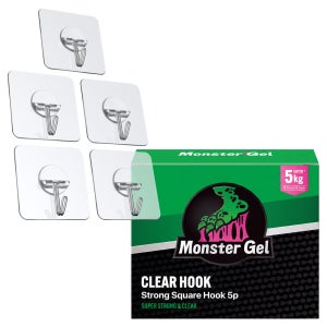 몬스터 후크 5p1set 모자 걸이 벽걸이 가방 행주 주방 못없이액자걸기 매직 접착식