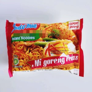 인도네시아 인스턴트 누들 볶음면 인도미 봉지라면 미고랭 미고렝 페다스 핫, 80g, 1개