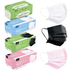 워크라인 일회용 마스크 멜트블로운 3중필터 50매 / 화이트,블랙,핑크,소형