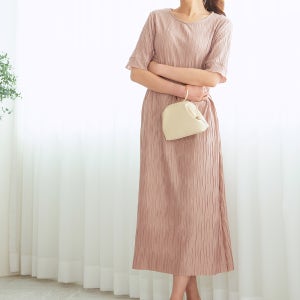 [특가세일/원가이하] 봄 여름 플리츠 주름 반팔 롱 원피스