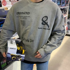 남자 봄 남친룩 스트릿 레터링 피그먼트 오버핏 맨투맨