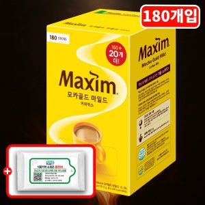 맥심 모카골드 180T +플랜88물티슈10매