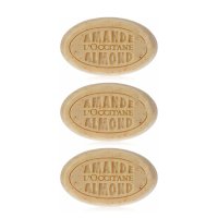 L’Occitane Cleansing and Exfoliating Soap With Almonds 록시땅 클렌징 & 각질제거 아몬드 비누 50g 3팩