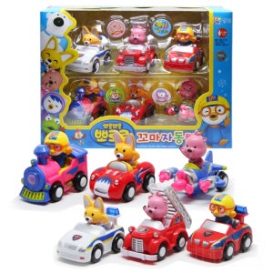 뽀로로 풀백 미니카 세트 꼬마 자동차 6종 아기 자동차 장난감