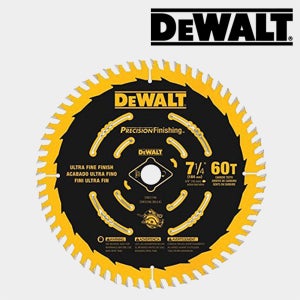 디월트 원형톱날 184mm ( 7인치 ) 목공 목재 절단 절삭 DW3196 스킬날 팁쏘