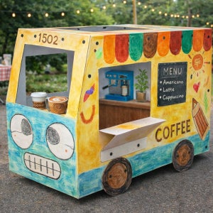 색칠하는 스케치 종이버스 대형 놀이집 버스 만들기