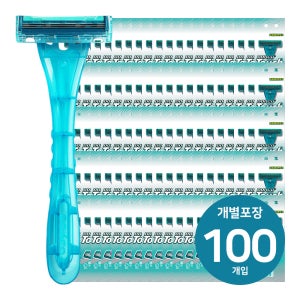 도루코 3중날 터치3 일회용면도기 100개입 TP-900(1P)