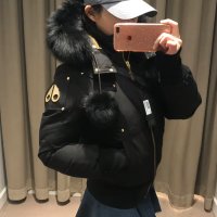 무스너클 여성 SAINTE FLAVIE BOMBER ( BLACK / GOLD FUR) 세인트 플라비 봄버