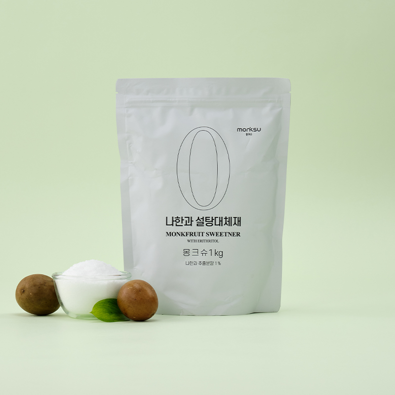몽크슈 몽크프룻 나한과 에리스리톨 분말 설탕 스테비아 1kg 대용량