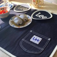 [Lee] 데님 런천매트 피크닉 캠핑 테이블보, denim table mat