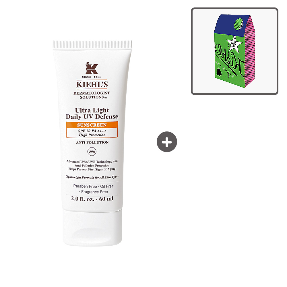 [백화점상품] 키엘 60ml 선크림 울트라 라이트 데일리 UV 디펜스 썬스크린 쇼핑백
