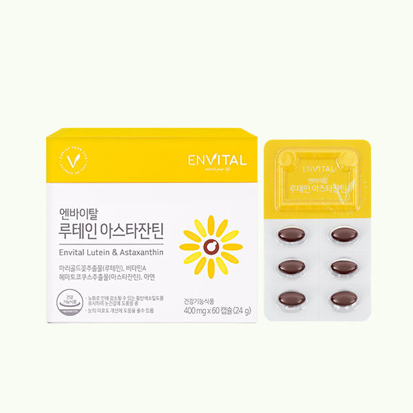 <b>엔바이탈 루테인</b> 아스타잔틴 400mg X 60캡슐