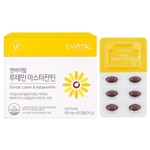 <b>엔바이탈</b> 루테인 <b>아스타잔틴</b> 400mg X 60캡슐