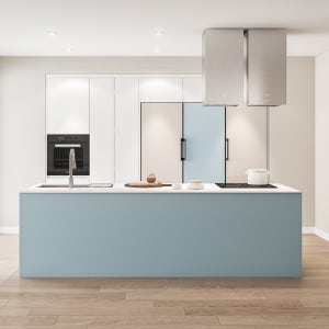 루이8000 에코 페트 코튼블루 싱크대 (1.4m기준) 주방리모델링 싱크대리모델링