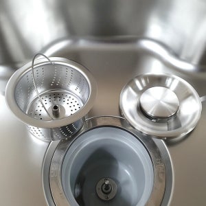 싱크대 거름망 음식물탈수기 전용 올스텐거름망 스텐덮개 세트 스텐레스 304 파세코구형 탈수형