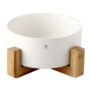 딩동펫 반려동물 모던 세라믹식기 1단 1구 화이트