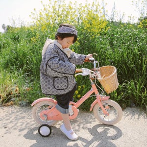 어린이 자전거 도쿄나인 엘도라 30.5cm (12인치) 핑크 유아 자전거 보조 바퀴 조립