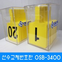 [오성]선수교체번호판 숫자양면표시 OSB-3400(조) /학교체육용품/체육시설/학습교구