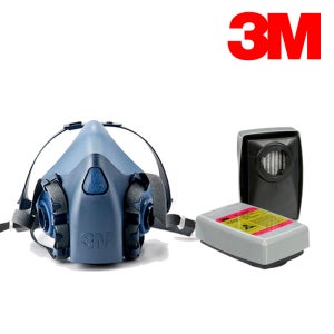 3M 7502 7093C 면체마스크 양구형 방진필터