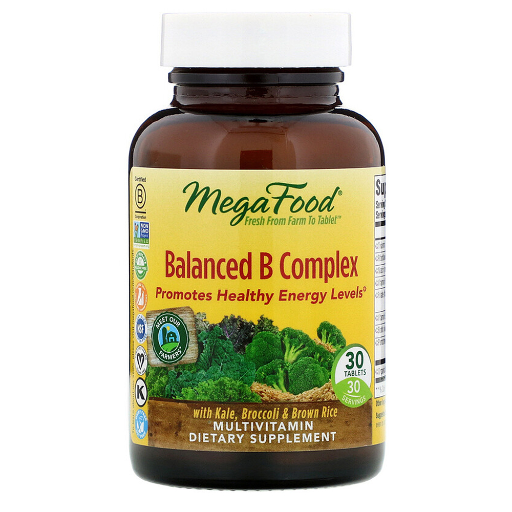 MegaFood <b>메가푸드</b> 복합 <b>비타민</b>B Balanced B Complex 30정