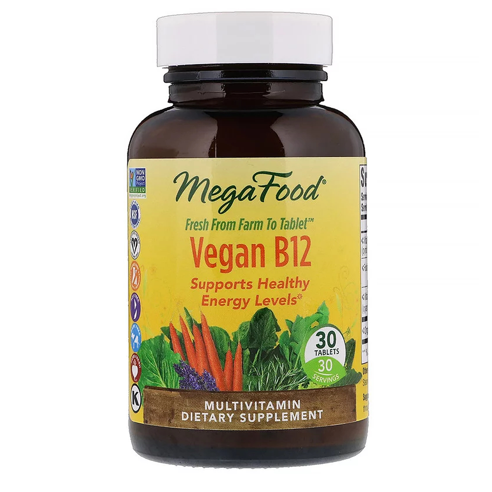 MegaFood <b>메가푸드</b> 식물성 <b>비타민 B12</b> 30정