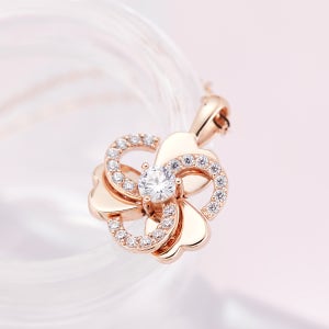 14K 18K 로즈클로버 목걸이