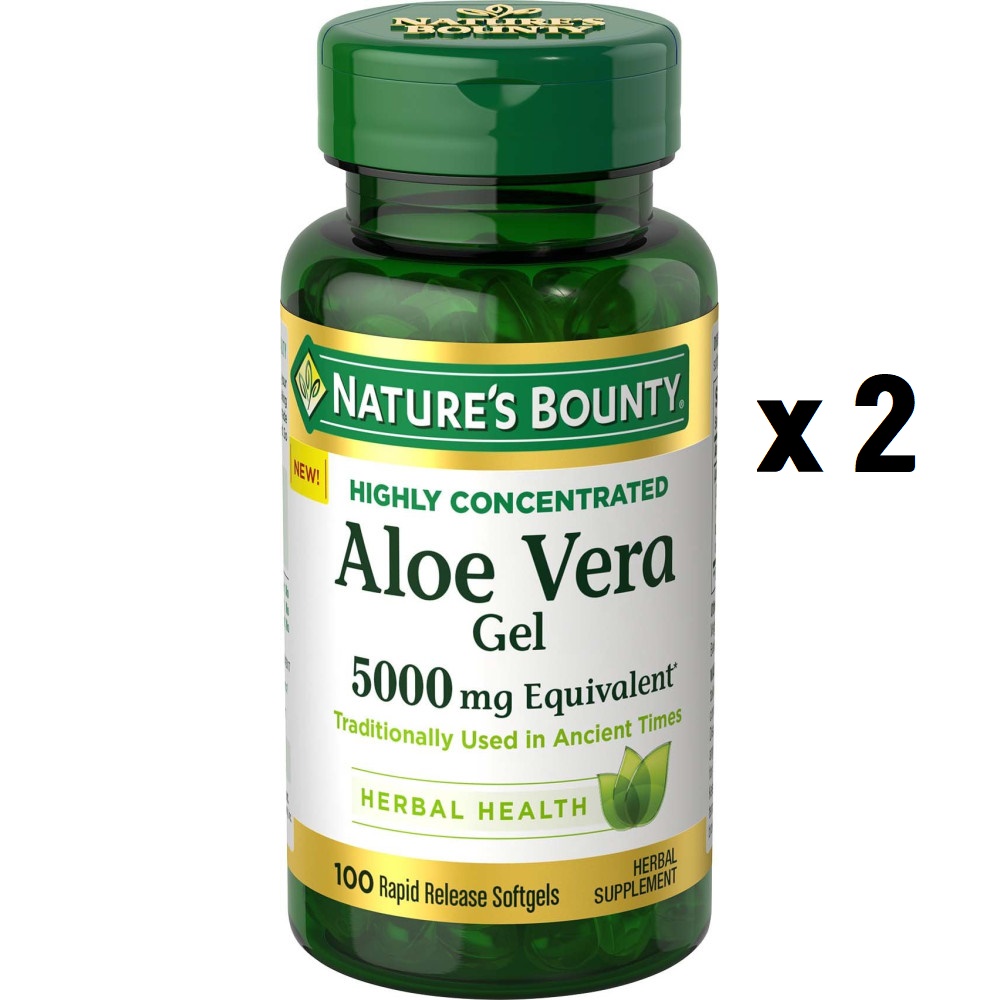 <b>Natures Bounty Aloe Vera</b> 5000 mg 알로에 100정 x 2병