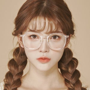 남자 여자 사각 오버사이즈 레트로 패션 고굴절 자외선 블루라이트 차단 투명 뿔테안경