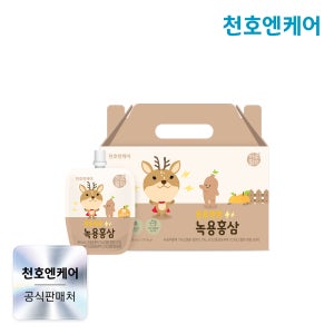 천호엔케어 녹용전지 6년근홍삼액 어린이 튼튼쑥쑥 녹용홍삼 40ml 30포, 1개