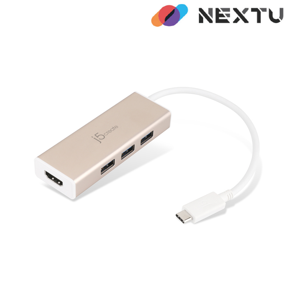 넥스트 정품 NEXT-JCH451 C타입 USB3.0 3포트 4K HDMI 멀티허브 USB 허브