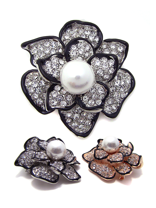 비올리나 플라워 모티브 브로치