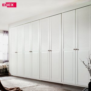 에넥스 E0 스위트 화이트 갤러리 여닫이 붙박이장 맞춤 시공 내부 구성 선택 30cm