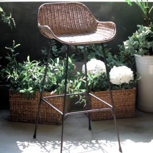 라탄 바의자 카페 홈바 높은 라탄의자 2종