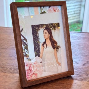 월넛 포토테이블 5P 수제 원목 액자 웨딩 포토테이블 패키지 사진 인화 포함