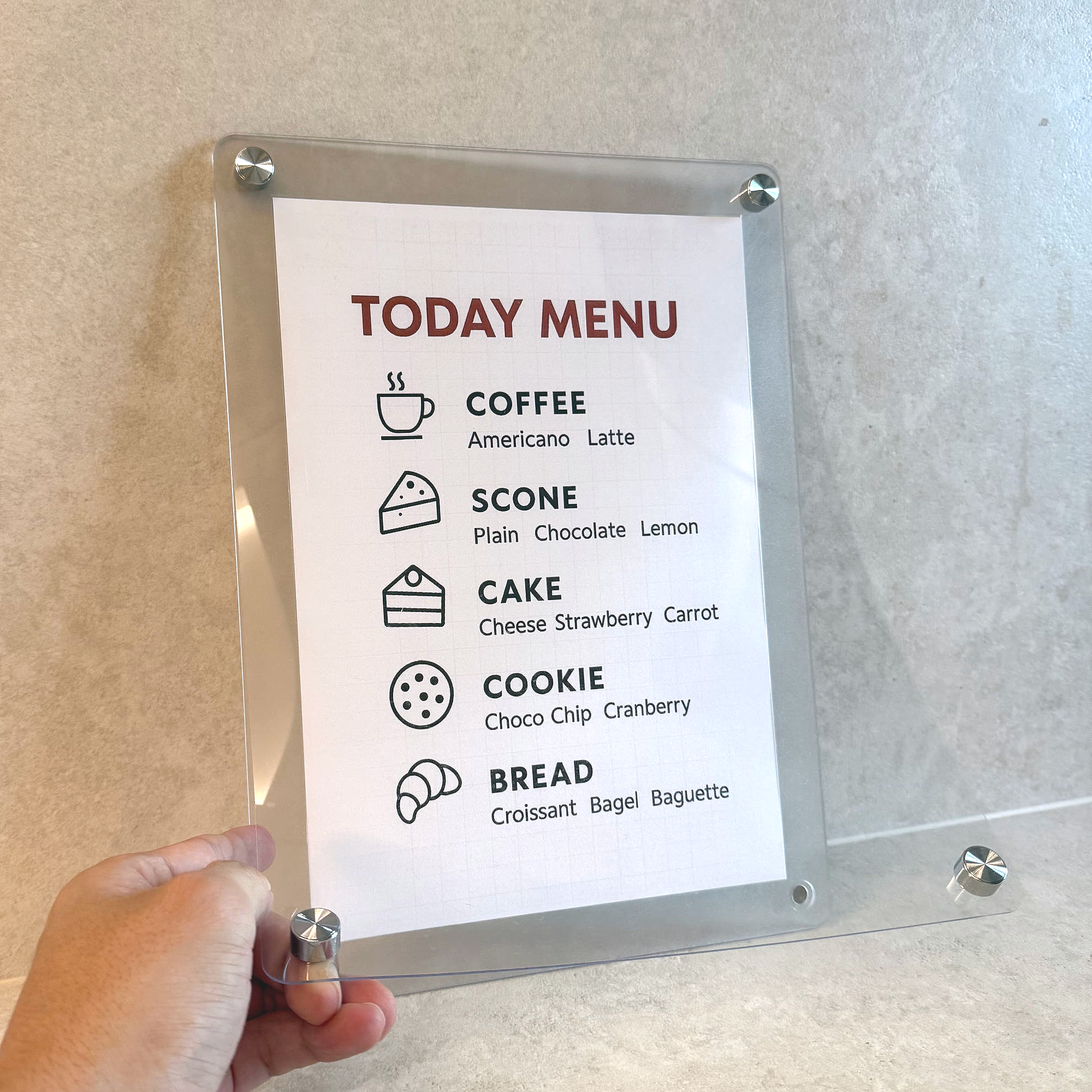 크라스 자석액자 A4 투명 아크릴 액자 프레임 다보 주문 제작 웨딩 사업자등록증 상장 틀