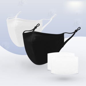 소확행몰 4중구조 필터 교체형 순면마스크 대형 (필터 2매 포함)