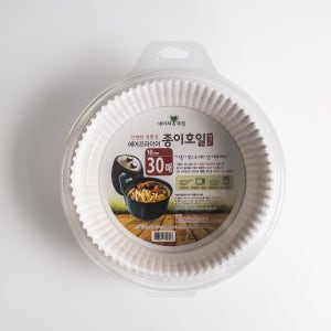 삼겹살 생선구이 기름이 새지 않는 친환경 에어프라이어 종이 호일 1개(30개입) 16cm