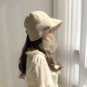 여름 챙넓은모자 여성용 벙거지 린넨 벨크로 사파리 모자