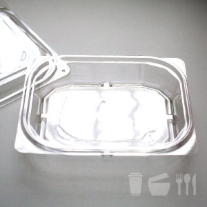 D004 반찬 샐러드용기 투명 600세트(몸통 뚜껑 투명) GD