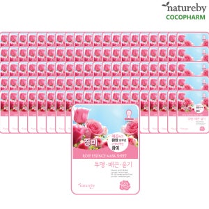 네이처바이 장미 에센스 마스크팩 100매-코코팜