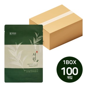 서린 어린녹차마스크팩 20ml x100매 피부관리 스킨케어 업소용 호텔용