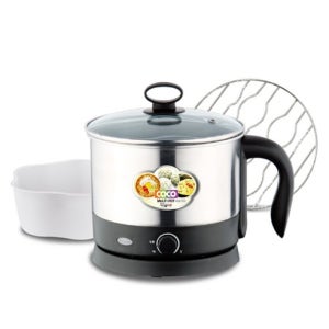 키친플라워 빅 멀티포트 2.0L 자취필수템 전기라면포트 다용도 찜판 찜용기포함