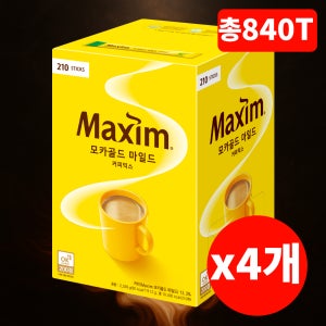 동서식품 맥심 모카골드 마일드 커피믹스 210T x4개